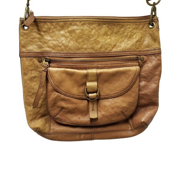 Fossil Brown Leather Womens Shoulder Bag Purse Pre-Owned - Picture 14 of 15
